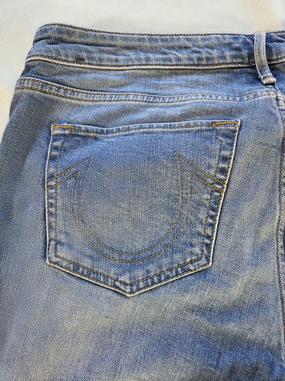 True Religion Sara Cigarette Jeans Womens 31 Distressed Slim Straight Light Wash - Picture 15 of 16